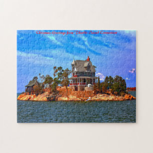 Thimble Island Connecticut. Weihnachtsgrüße Puzzle