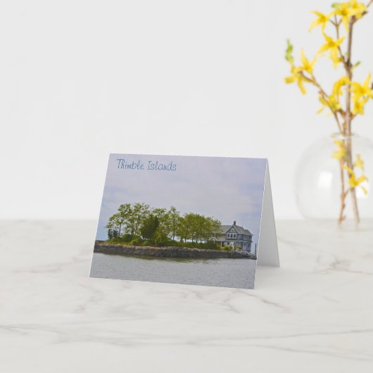 Thimble Island Notecard Karte (Gelbe Blume)