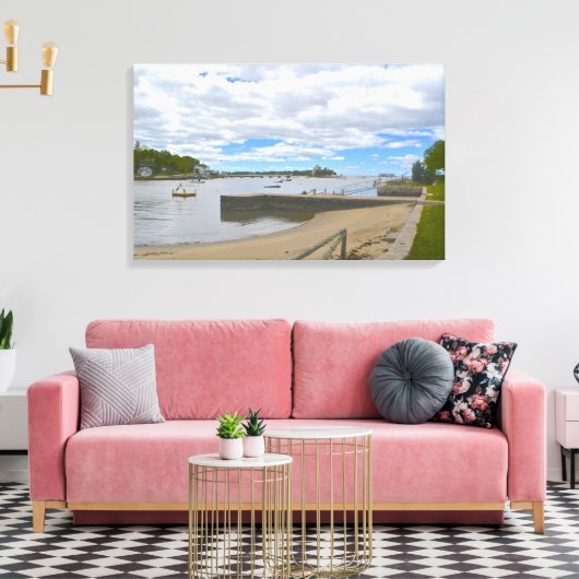 Thimble Island Wrapped Canvas Leinwanddruck (Insitu (Wohnzimmer))