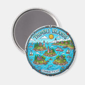 Thimble Islands, Connecticut Connecticut Magnet (Vorderseite/Rückseite)