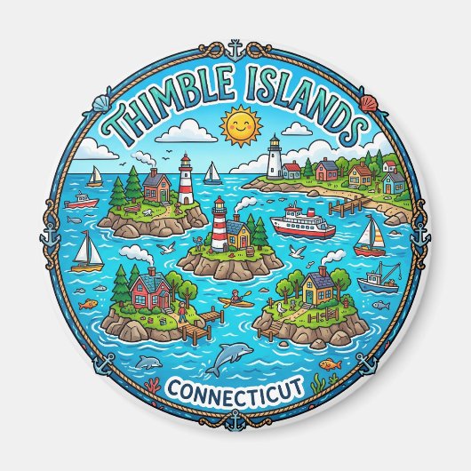 Thimble Islands, Connecticut Connecticut Magnet (Vorne)