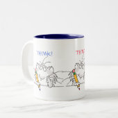 THIMK! von Boynton Zweifarbige Tasse (Vorderseite Links)
