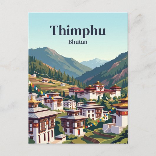 Thimphu, Bhutan Postkarte (Vorderseite)