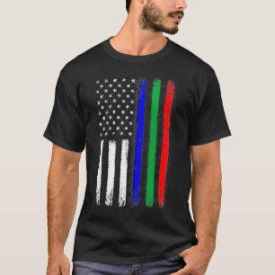 Thin Blue Green Line Flag, Polizei Feuerwehrmann T-Shirt