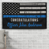 Thin Blue Line Abschluss für Strafverfolgungsbehör Banner