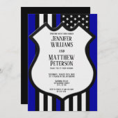 Thin Blue Line Abzeichen Einladung (Vorne/Hinten)