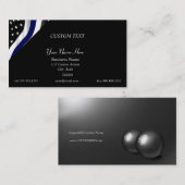 Thin Blue Line Abzeichen hochladen Visitenkarte (Vorne/Hinten)