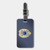 Thin Blue Line Abzeichen mit Button auf Umkehrseit Gepäckanhänger (Vorderseite vertikal)