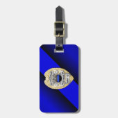 Thin Blue Line Abzeichen mit Button auf Umkehrseit Gepäckanhänger (Vorderseite vertikal)