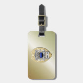 Thin Blue Line Abzeichen mit Button auf Umkehrseit Gepäckanhänger (Vorderseite vertikal)