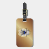 Thin Blue Line Abzeichen mit Button auf Umkehrseit Gepäckanhänger (Vorderseite vertikal)