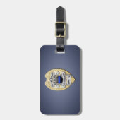 Thin Blue Line Abzeichen mit Button auf Umkehrseit Gepäckanhänger (Vorderseite vertikal)