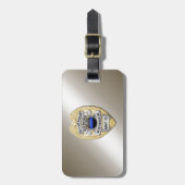 Thin Blue Line Abzeichen mit Button auf Umkehrseit Gepäckanhänger (Vorderseite vertikal)