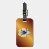 Thin Blue Line Abzeichen mit Button auf Umkehrseit Gepäckanhänger (Vorderseite vertikal)