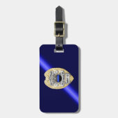 Thin Blue Line Abzeichen mit Button auf Umkehrseit Gepäckanhänger (Vorderseite vertikal)