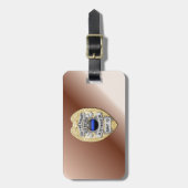 Thin Blue Line Abzeichen mit Button auf Umkehrseit Gepäckanhänger (Vorderseite vertikal)