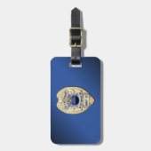 Thin Blue Line Abzeichen mit Button auf Umkehrseit Gepäckanhänger (Vorderseite vertikal)