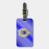 Thin Blue Line Abzeichen mit Button auf Umkehrseit Gepäckanhänger (Vorderseite vertikal)