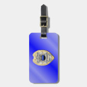 Thin Blue Line Abzeichen mit Button auf Umkehrseit Gepäckanhänger (Vorderseite vertikal)