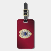 Thin Blue Line Abzeichen mit Button auf Umkehrseit Gepäckanhänger (Vorderseite vertikal)