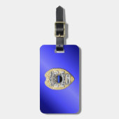 Thin Blue Line Abzeichen mit Button auf Umkehrseit Gepäckanhänger (Vorderseite vertikal)