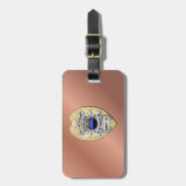 Thin Blue Line Abzeichen mit Button auf Umkehrseit Gepäckanhänger (Vorderseite vertikal)