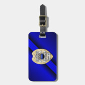 Thin Blue Line Abzeichen mit Button auf Umkehrseit Gepäckanhänger (Vorderseite vertikal)