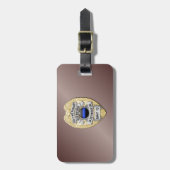 Thin Blue Line Abzeichen mit Button auf Umkehrseit Gepäckanhänger (Vorderseite vertikal)