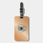 Thin Blue Line Abzeichen mit Button auf Umkehrseit Gepäckanhänger (Vorderseite vertikal)