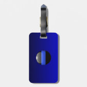 Thin Blue Line Abzeichen mit Knopf auf der Rücksei Gepäckanhänger (Rückseite vertikal)