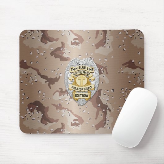Thin Blue Line Abzeichen Mousepad (Mit Mouse)