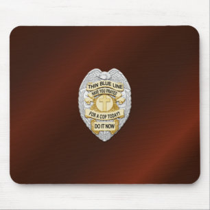 Thin Blue Line Abzeichen Mousepad