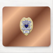 Thin Blue Line Abzeichen Mousepad (Vorne)