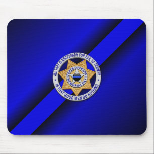 Thin Blue Line Abzeichen Mousepad