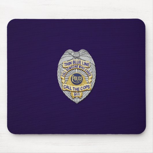Thin Blue Line Abzeichen Mousepad (Vorne)