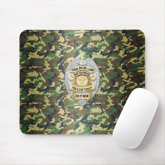 Thin Blue Line Abzeichen Mousepad (Mit Mouse)