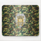 Thin Blue Line Abzeichen Mousepad (Vorne)