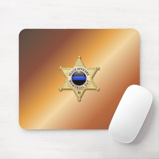 Thin Blue Line Abzeichen Mousepad (Mit Mouse)