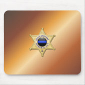 Thin Blue Line Abzeichen Mousepad (Vorne)