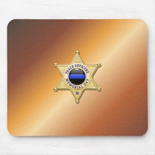 Thin Blue Line Abzeichen Mousepad (Vorne)