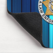Thin Blue Line Abzeichen Mousepad (Ecke)