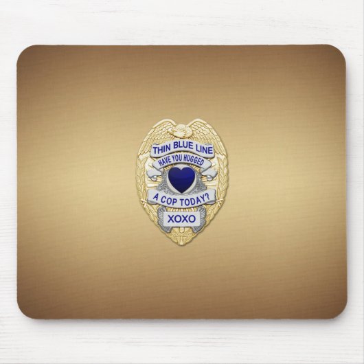 Thin Blue Line Abzeichen Mousepad (Vorne)