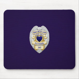 Thin Blue Line Abzeichen Mousepad
