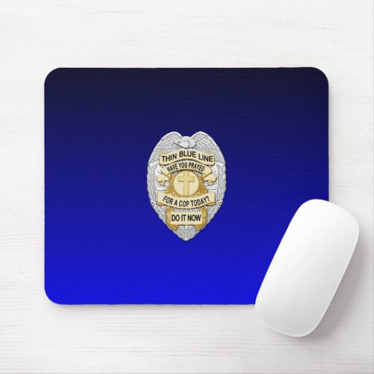 Thin Blue Line Abzeichen Mousepad (Mit Mouse)