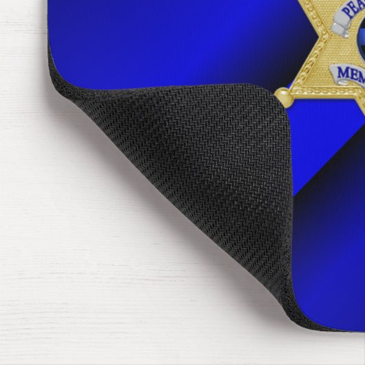 Thin Blue Line Abzeichen Mousepad (Ecke)