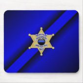 Thin Blue Line Abzeichen Mousepad (Vorne)