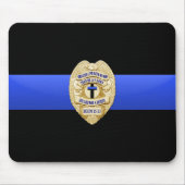 Thin Blue Line - Abzeichen Mousepad (Vorne)