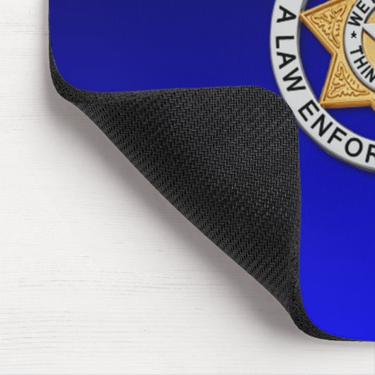 Thin Blue Line Abzeichen Mousepad (Ecke)