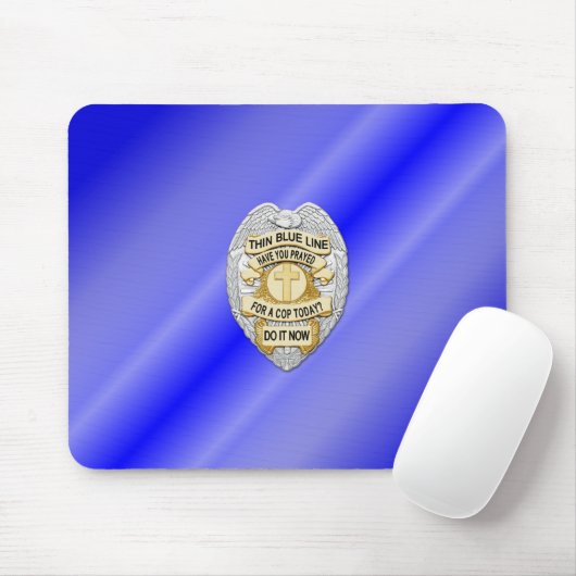 Thin Blue Line Abzeichen Mousepad (Mit Mouse)