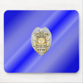 Thin Blue Line Abzeichen Mousepad (Vorne)
